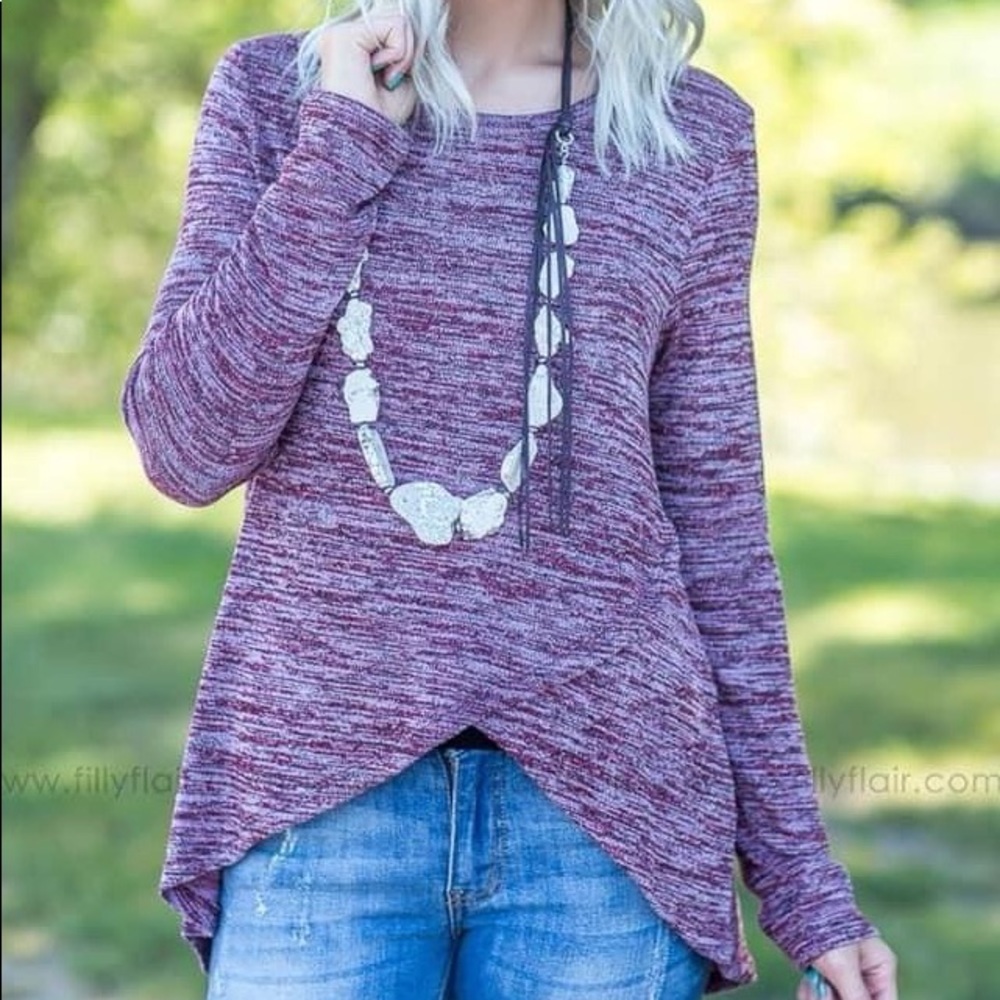Purple Heathered Top